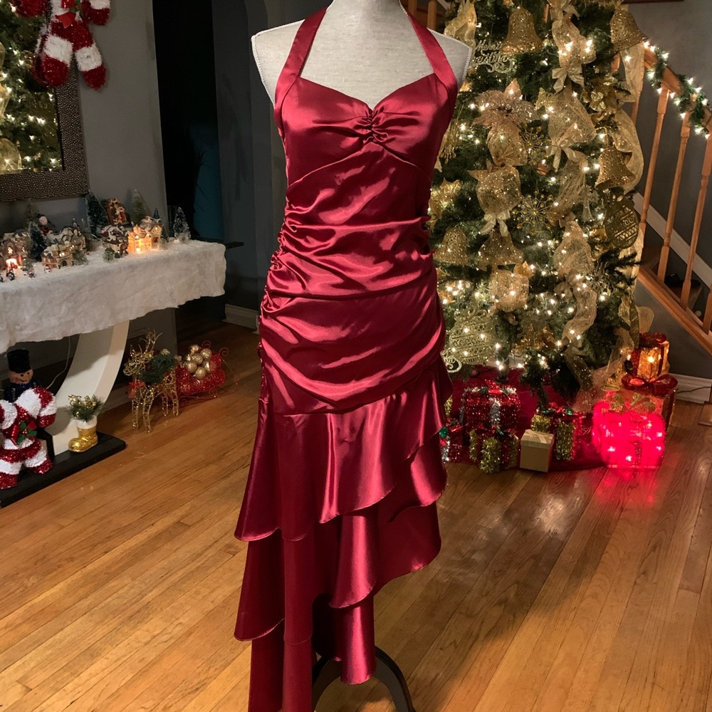 COPY - JUNO Dress Collection Halter Hi-Lo Dress